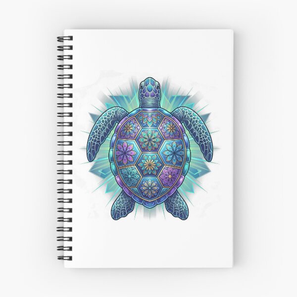 Item preview, Colorful Mandala Sea Turtle with Rainbow Flower Patterns in Every Shell Segment designed and sold by zoughlal.