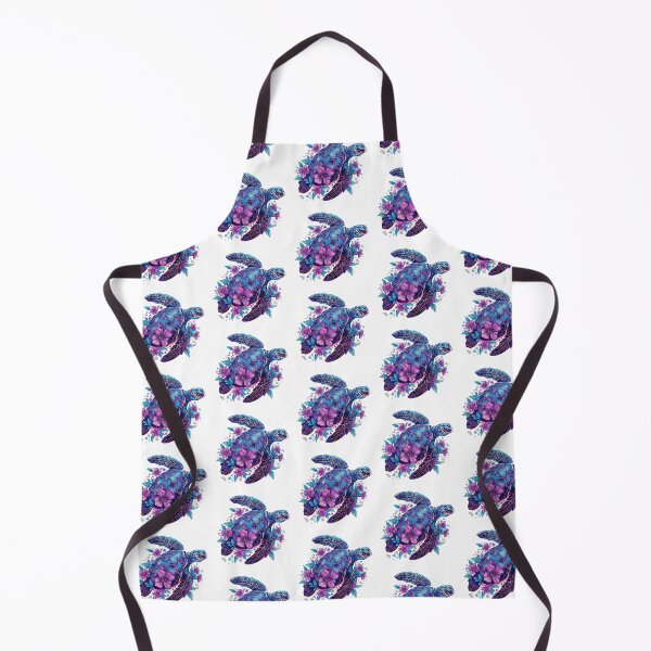 Item preview, Galaxy Shell Sea Turtle with Purple Cosmic Flowers and Blue Flippers designed and sold by zoughlal.