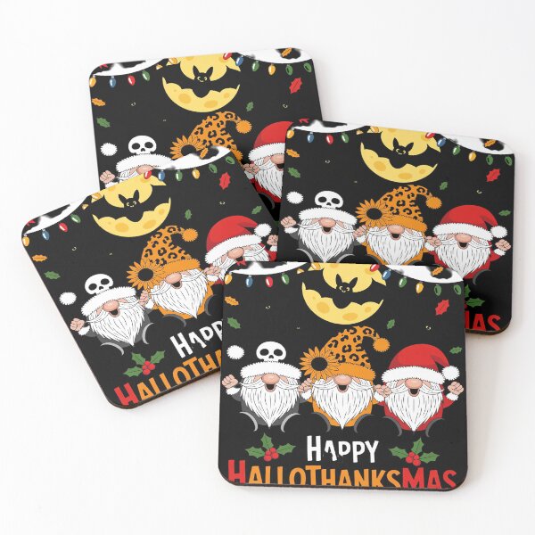 Item preview, Happy Hallothanksmas Gnomes Halloween Thanksgiving Christmas 02  designed and sold by RuthGAArt.