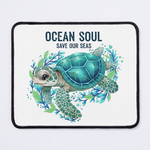 Item preview,  Ocean Soul Save Our Seas Cute Baby Turtle with Sparkly Shell designed and sold by zoughlal.