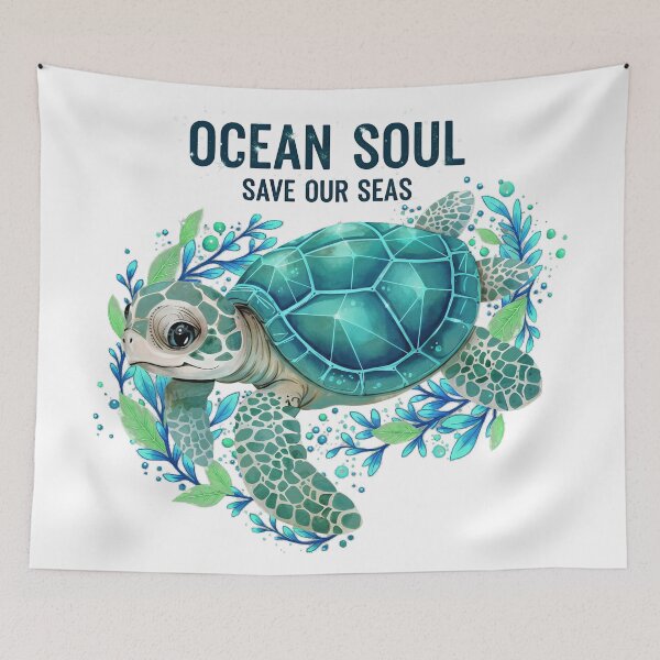 Item preview,  Ocean Soul Save Our Seas Cute Baby Turtle with Sparkly Shell designed and sold by zoughlal.