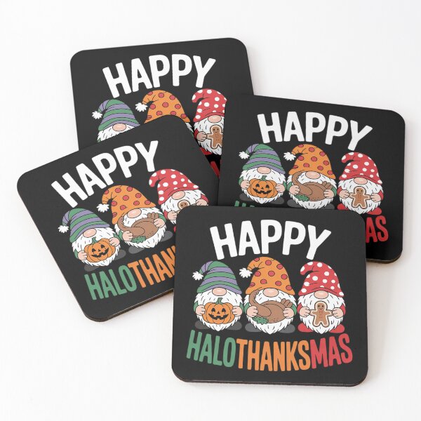 Item preview, Halloween Thanksgiving Christmas Happy HalloThanksMas Gnomes8  designed and sold by RoyTill0Art.