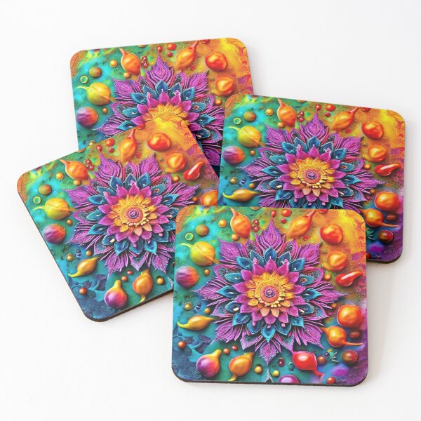 Item preview, Colorful flower center surrounded by fruit designed and sold by Mianku | Für das Leben.