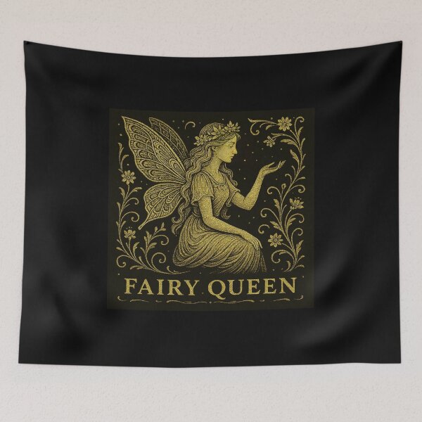 Item preview, Fairy Queen – Golden Spirit of Enchanted Realms designed and sold by Czerkiz.