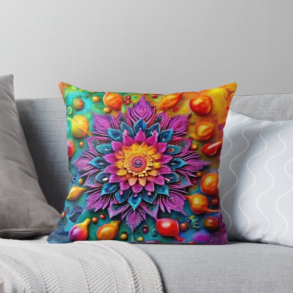 Item preview, Colorful flower center surrounded by fruit designed and sold by Mianku | Für das Leben.