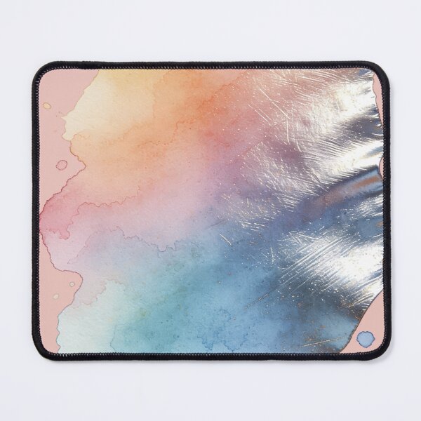 Item preview, Ethereal Abstract Watercolor Splash with Metallic Silver Foil Texture Art designed and sold by Cherrydora.