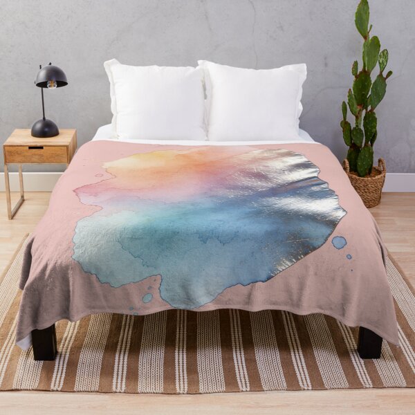 Item preview, Ethereal Abstract Watercolor Splash with Metallic Silver Foil Texture Art designed and sold by Cherrydora.