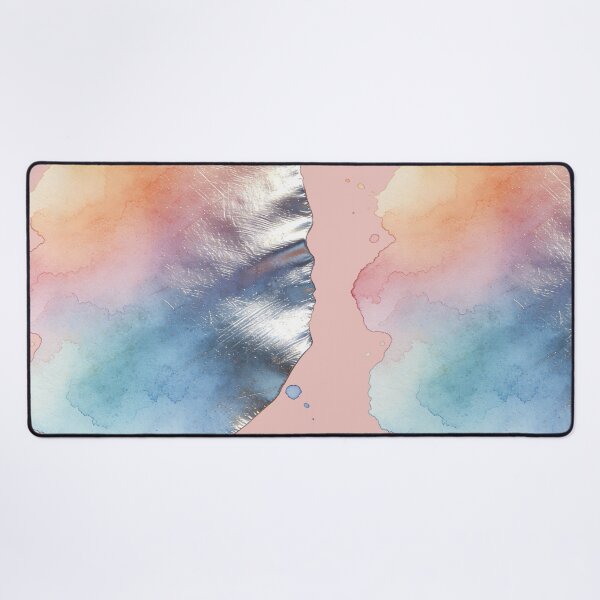 Item preview, Ethereal Abstract Watercolor Splash with Metallic Silver Foil Texture Art designed and sold by Cherrydora.