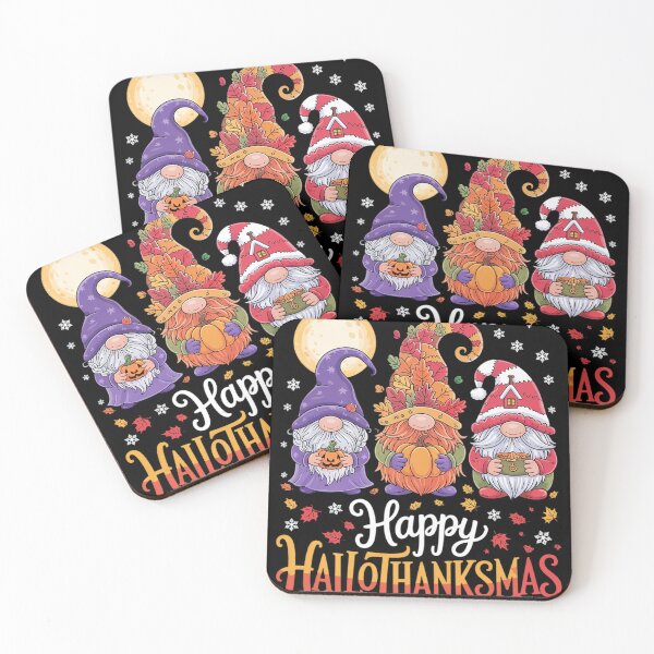 Item preview, Halloween Thanksgiving Christmas Happy HalloThanksMas Gnomes9  designed and sold by RoyTill0Art.