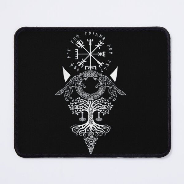 Item preview, Norse Mythology Symbols – Viking Vegvisir, Wolves and Yggdrasil designed and sold by Dogandesighn.