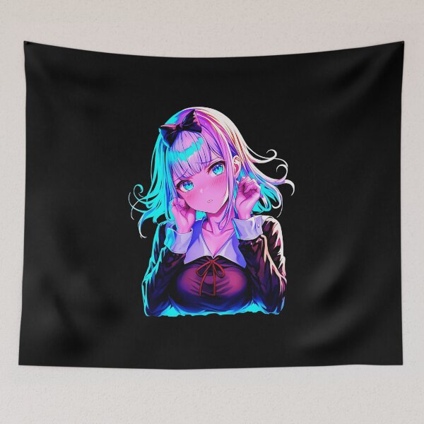 Item preview, Love Is War Neon Blue Anime Girl Mood designed and sold by JasonsGeorge.
