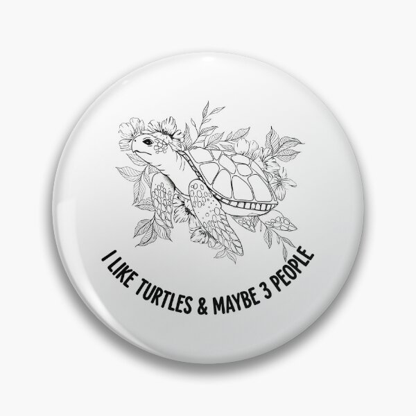 Item preview,  I Like Turtles and Maybe Three People Funny Introvert Line Art designed and sold by zoughlal.
