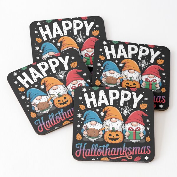 Item preview, Halloween Thanksgiving Christmas Happy HalloThanksMas Gnomes11  designed and sold by RoyTill0Art.