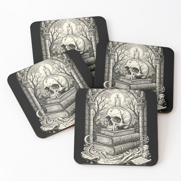 Item preview, Skull Candle on Books designed and sold by Apocalyptik Designs .