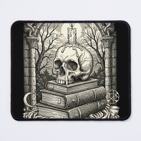 Item preview, Skull Candle on Books designed and sold by Apocalyptik Designs .