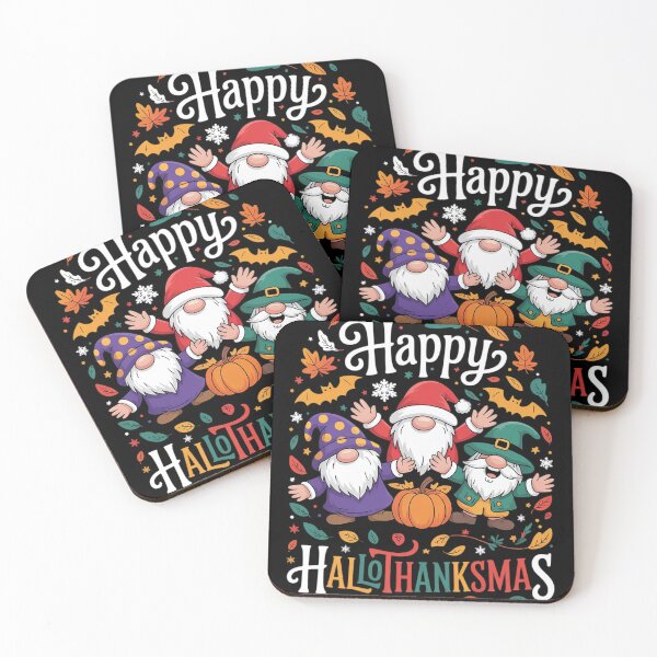 Item preview, Halloween Thanksgiving Christmas Happy Hallothanksmas Gnomes15  designed and sold by RoyTill0Art.