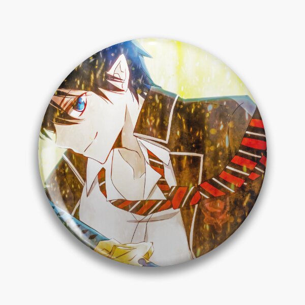Item preview, Rin Okumura Blue Exorcist Anime Demon Blue Flame Golden Aura Action Scene designed and sold by Tokyonomad.