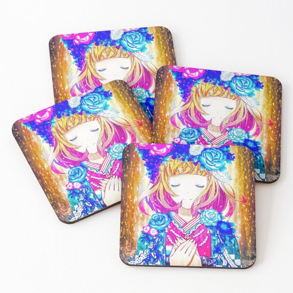 Item preview, Shiemi Moriyama Blue Exorcist Anime Girl Floral Fantasy Golden Aura Serenity designed and sold by Tokyonomad.