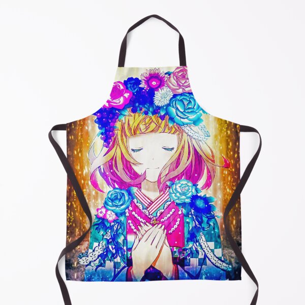 Item preview, Shiemi Moriyama Blue Exorcist Anime Girl Floral Fantasy Golden Aura Serenity designed and sold by Tokyonomad.