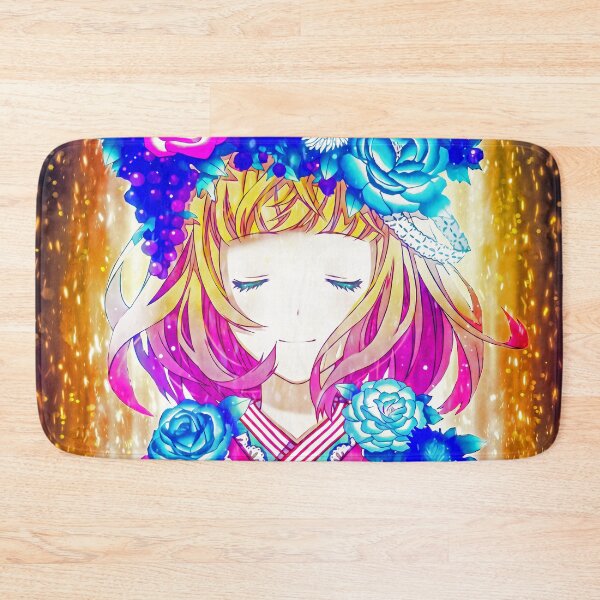Item preview, Shiemi Moriyama Blue Exorcist Anime Girl Floral Fantasy Golden Aura Serenity designed and sold by Tokyonomad.