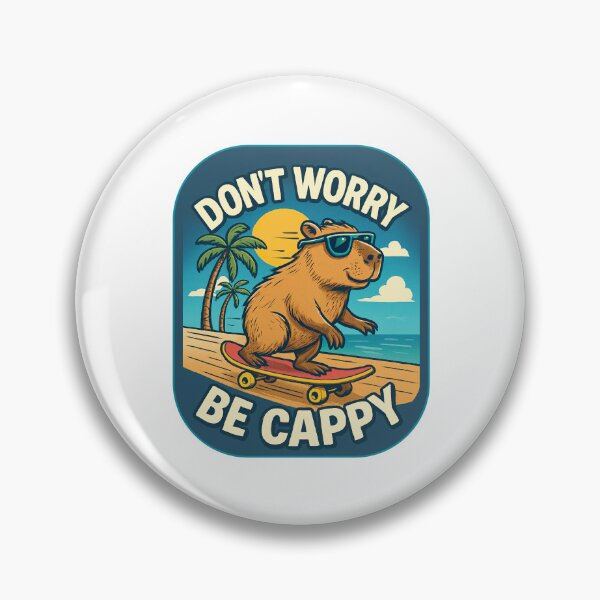 Item preview, Don't Worry Be Cappy, Cute And Motivational Quote, Cute Capybara designed and sold by graphic-genie.