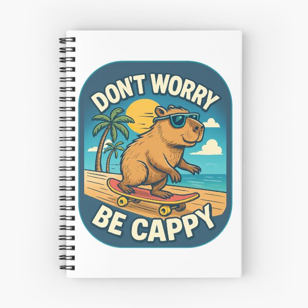 Item preview, Don't Worry Be Cappy, Cute And Motivational Quote, Cute Capybara designed and sold by graphic-genie.