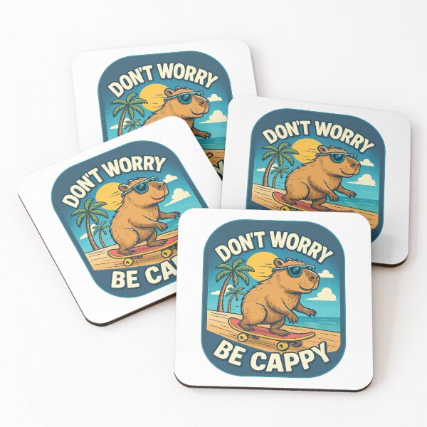 Item preview, Don't Worry Be Cappy, Cute And Motivational Quote, Cute Capybara designed and sold by graphic-genie.