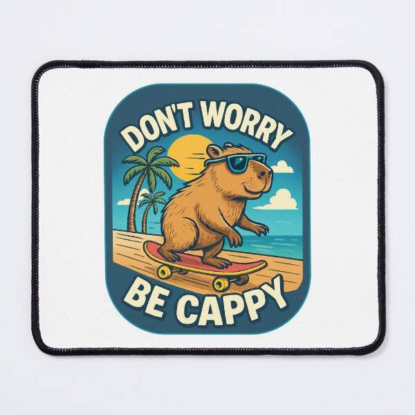 Item preview, Don't Worry Be Cappy, Cute And Motivational Quote, Cute Capybara designed and sold by graphic-genie.