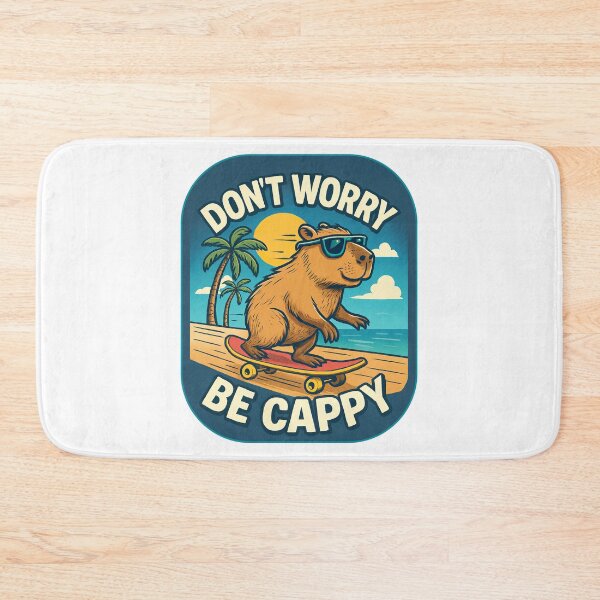 Item preview, Don't Worry Be Cappy, Cute And Motivational Quote, Cute Capybara designed and sold by graphic-genie.