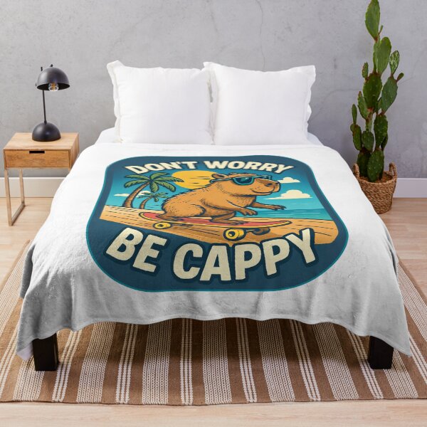 Item preview, Don't Worry Be Cappy, Cute And Motivational Quote, Cute Capybara designed and sold by graphic-genie.