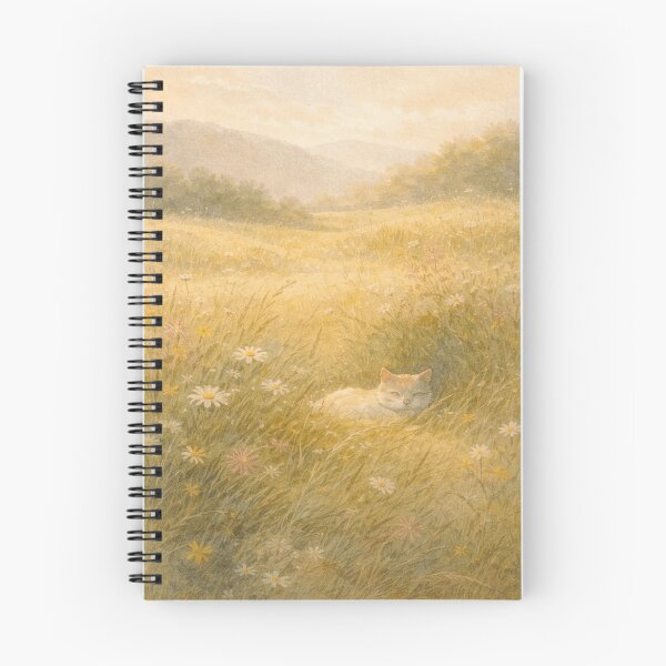 Item preview, Peaceful Meadow with a Resting Cat designed and sold by SEIMEI2025.