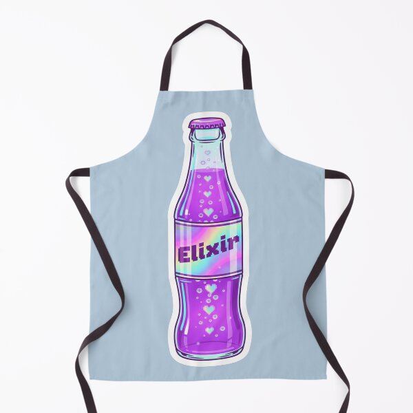 Item preview, Neon Purple Elixir Soda Bottle | Pixel Heart Bubbles Vaporwave Aesthetic designed and sold by DigitalVibes Art, CreatorSpace, PixelMood. By AngryFish.Art..