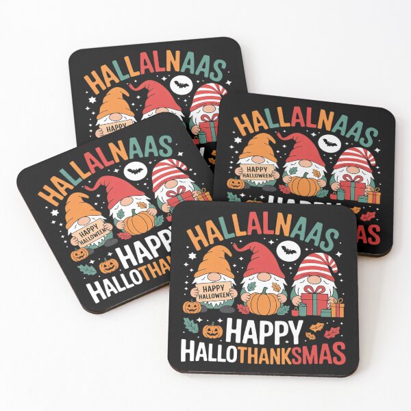 Item preview, Happy Hallothanksmas Gnomes Halloween Thanksgiving Christmas9  designed and sold by RuthGAArt.