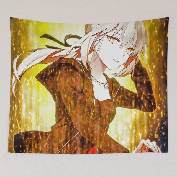Item preview, Saber Alter Fate Stay Night Anime Girl Dark Warrior Golden Aura Fierce Power designed and sold by Tokyonomad.