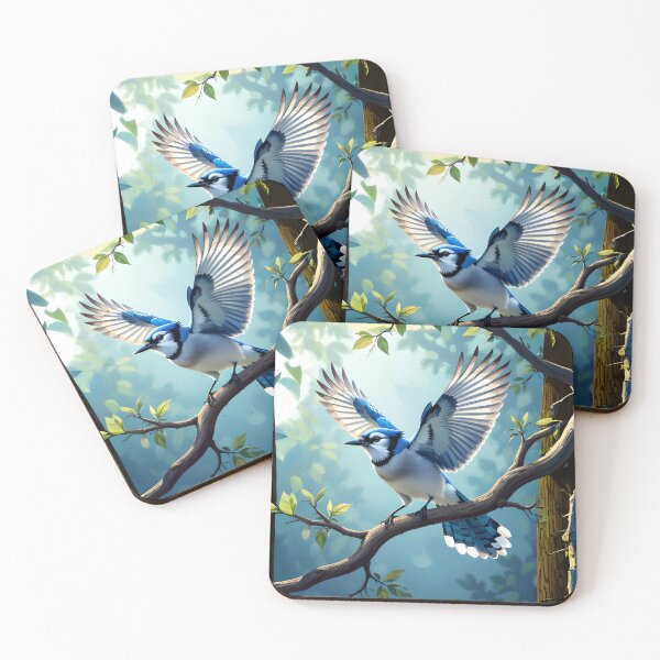 Item preview, Blue Jay Forest Haven Illustration designed and sold by AnimalAirtistry.