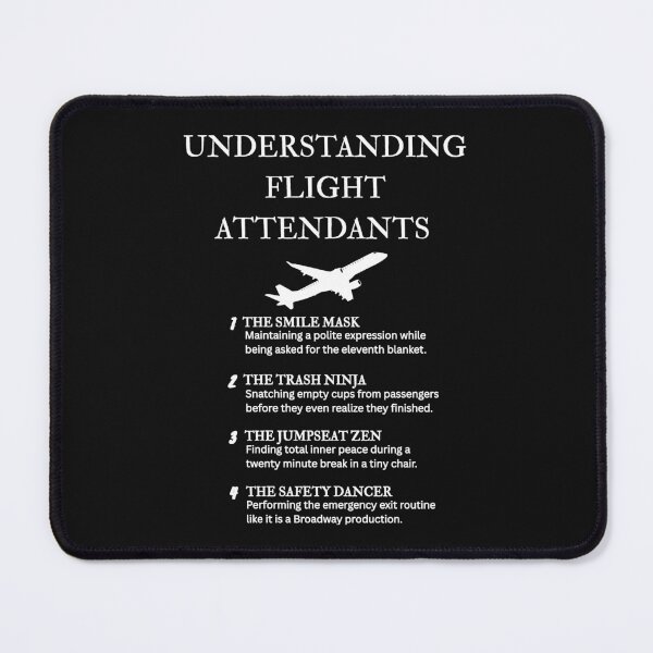 Item preview, Understanding Flight Attendants Sarcastic Design – Black designed and sold by PsyFlow35.