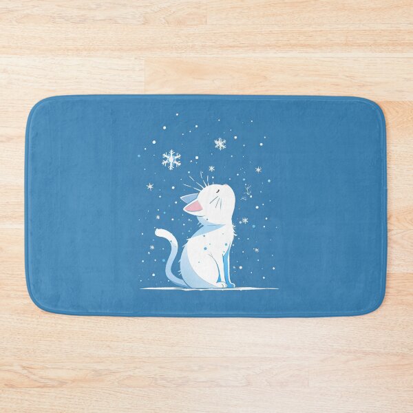 Item preview, Cold Winter Night Cat – Minimal Snowfall Silhouette Illustration designed and sold by Windy-market.