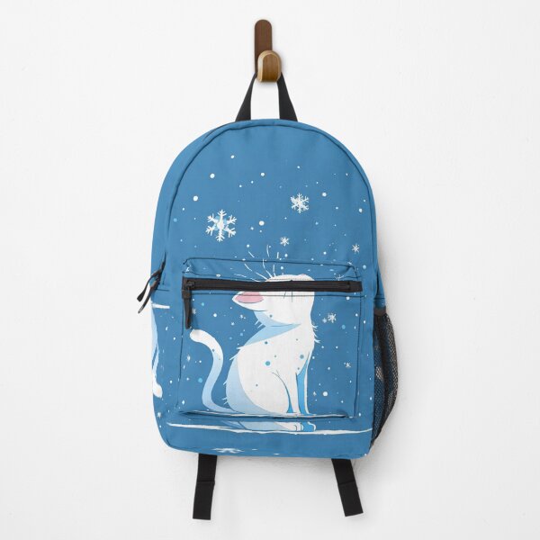 Item preview, Cold Winter Night Cat – Minimal Snowfall Silhouette Illustration designed and sold by Windy-market.
