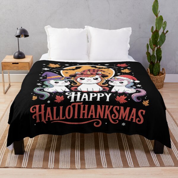 Item preview, Halloween Thanksgiving Christmas Happy HalloThanksMas Unicor designed and sold by RoyTill0Art.