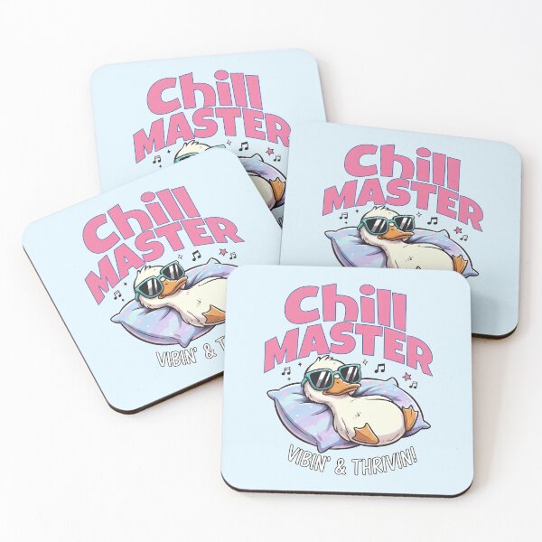 Item preview, Chill Master Duck Sticker | Vibin and Thrivin Cute Pastel Gamer Gift designed and sold by cozy corner co. .