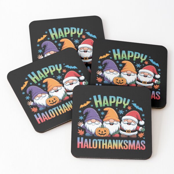 Item preview, HAPPY HALLOTHANKSMAS Gnomes Halloween Thanksgiving Christmas11  designed and sold by RuthGAArt.