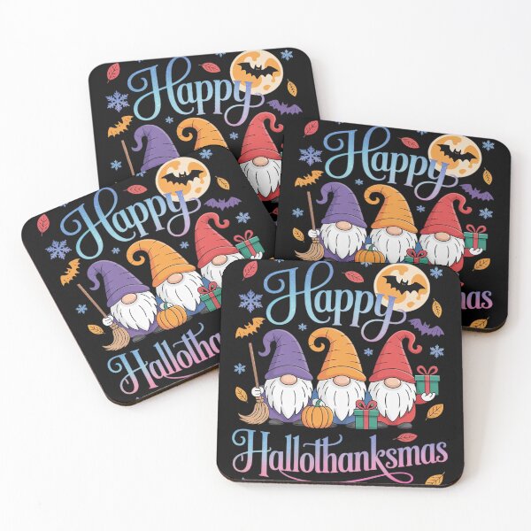 Item preview, HAPPY HALLOTHANKSMAS Gnomes Halloween Thanksgiving Christmas13  designed and sold by RuthGAArt.
