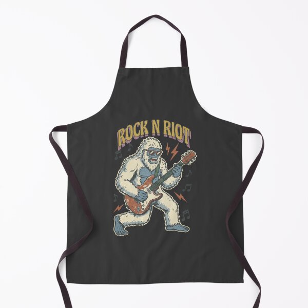 Item preview, Rock N Riot Yeti Playing Electric Guitar Retro designed and sold by tollaru.