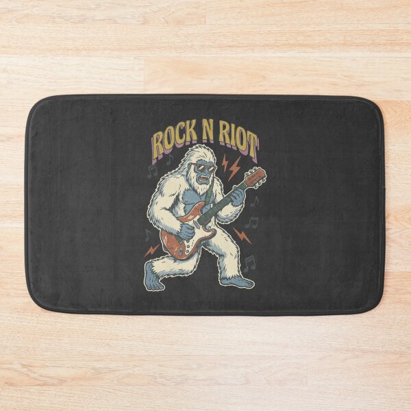Item preview, Rock N Riot Yeti Playing Electric Guitar Retro designed and sold by tollaru.