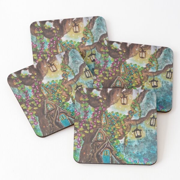 Item preview, Enchanted Tree in a Cozy Fantasy Night Forest designed and sold by ZiehrArt.