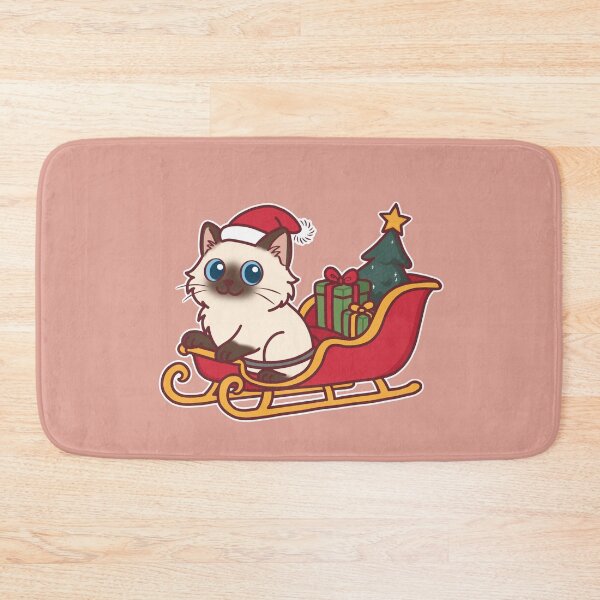 Item preview, Christmas Ragdoll Cat on Santa Sleigh designed and sold by BGMeYou.