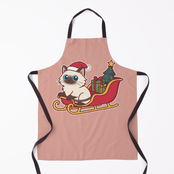 Item preview, Christmas Ragdoll Cat on Santa Sleigh designed and sold by BGMeYou.