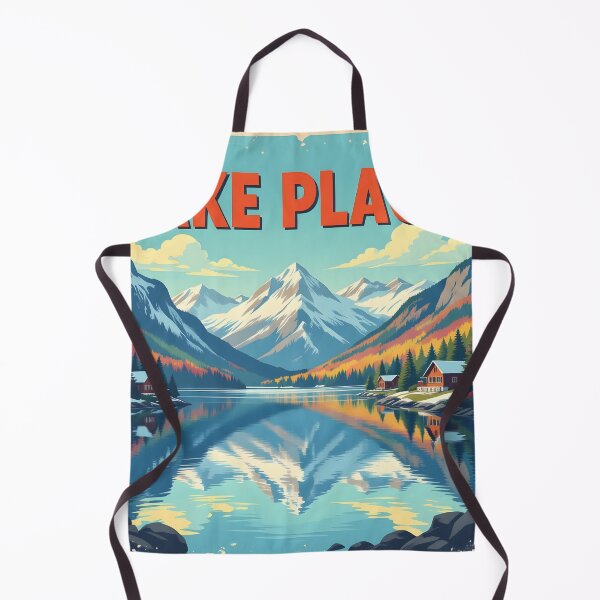 Item preview, Lake Placid, Adirondacks, USA: Vintage-Style Painterly Travel Poster designed and sold by LSVart.