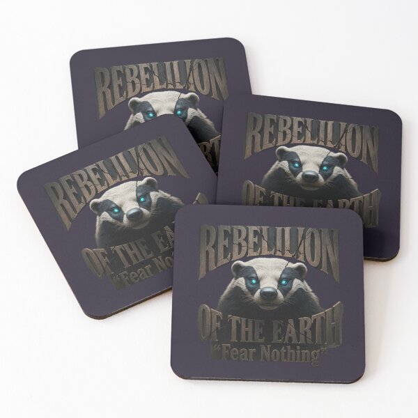 Item preview, Honey Badger Carved Wood  Fear Nothing Rebellion designed and sold by SavannaStrikes.