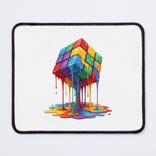 Item preview, Melting Colorful Puzzle Cube - Retro 80s Surreal Art designed and sold by Latikshop.